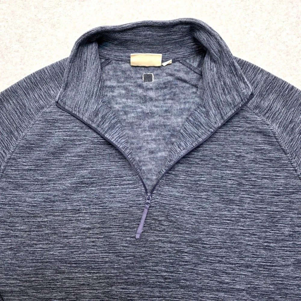 Mountain Warehouse‎ Men's XXL Navy Blue Space Dye Quarter Zip Fleece Pullover